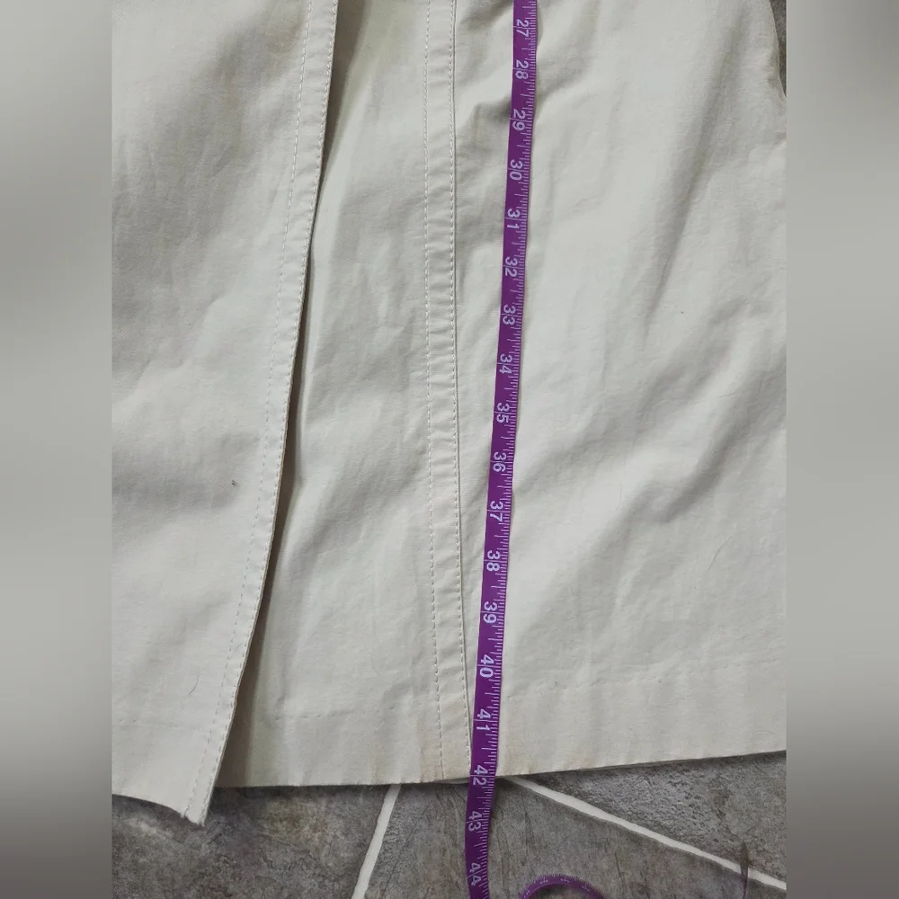 Donatella Double Breasted Beige Trench Coat Womens Size 12 - Picture 14 of 16